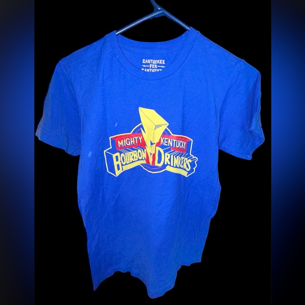 Mighty Kentucky Bourbon Drinkers Tee - Power Rangers Parody - Small